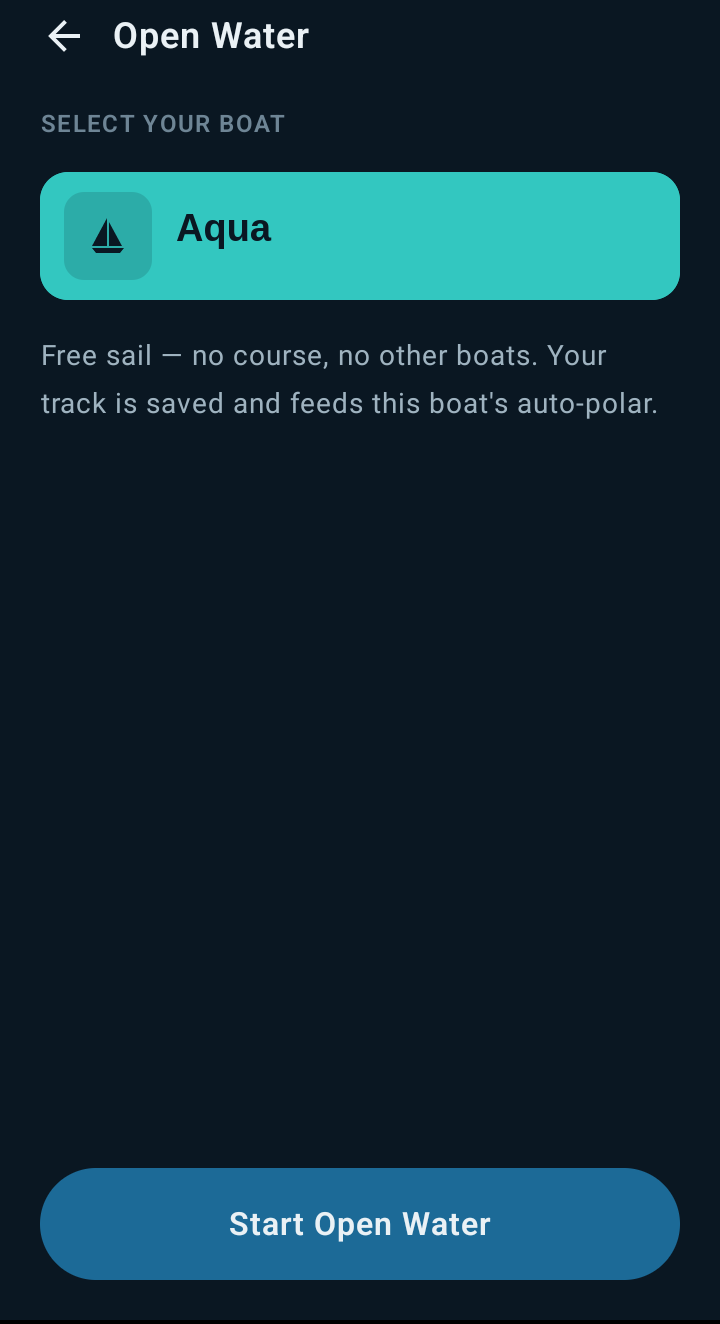 SailR Open Water solo free-sail boat picker